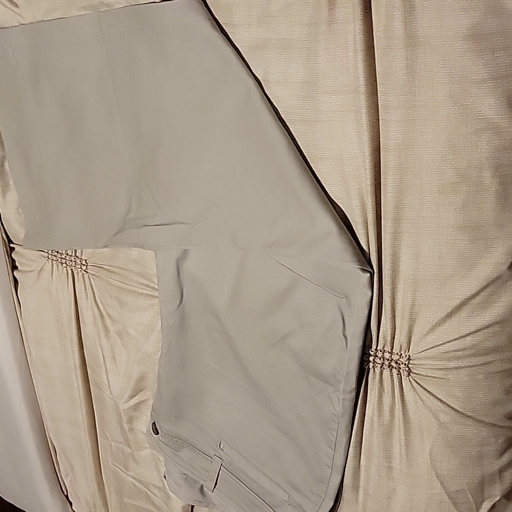 New York & Company Chino Wide Leg Pants in Light Gray Size 18 Petite.  Like New